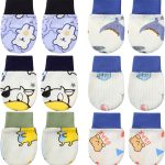 6 Pairs Newborn Baby Mittens No Scratch Gloves Infant Toddler Anti Scratch Essentials Unisex Cotton for 3-9 Months Girls Boys